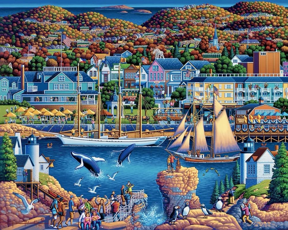 Acadia National Park 🆕 - Dowdle Folk Art puzzle collectible [Barcode 671095003551] - Main Image 2