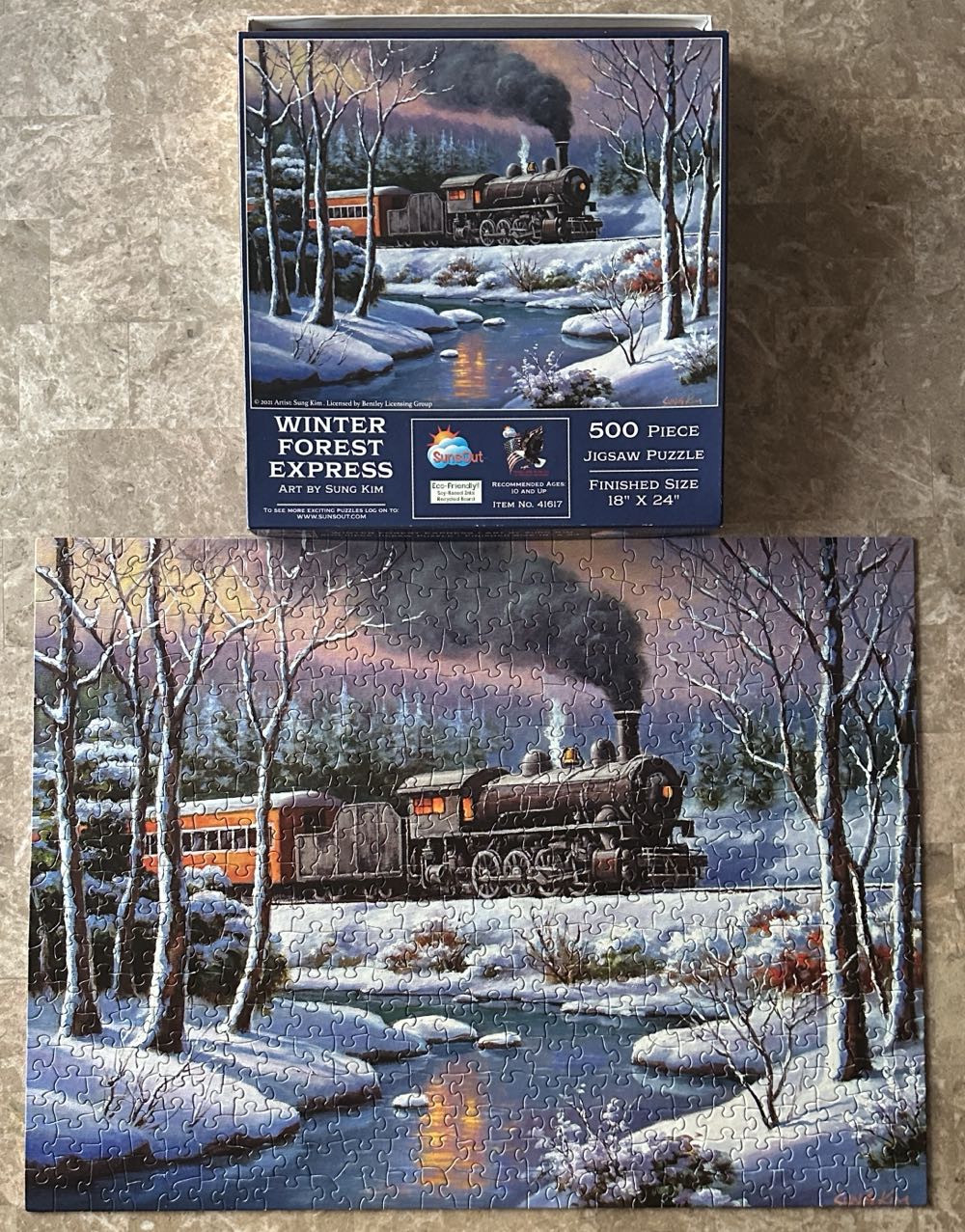 Winter Forest Express - SunsOut puzzle collectible [Barcode 796780416178] - Main Image 2