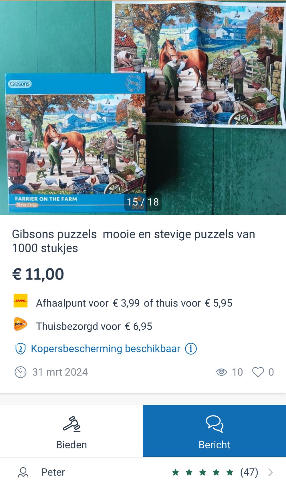 Farrier In The Farm SCANNEN  puzzle collectible - Main Image 4