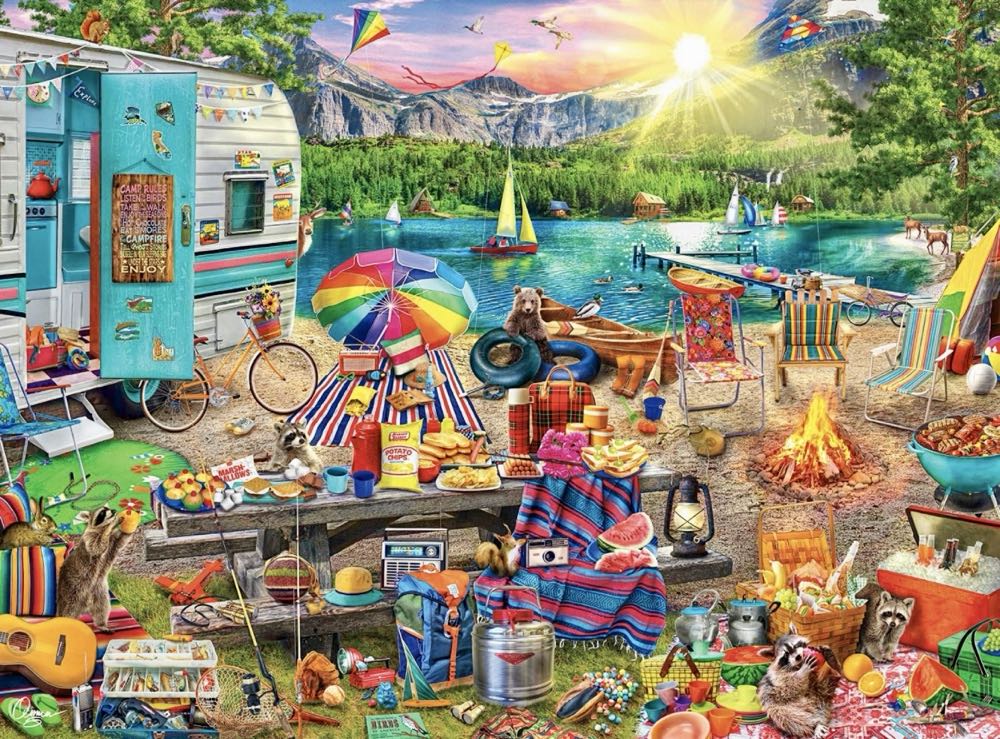 Family Campsite - Buffalo puzzle collectible [Barcode 079346117505] - Main Image 2