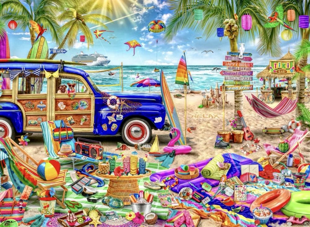 Beach Vacation - Buffalo puzzle collectible [Barcode 079346117529] - Main Image 2