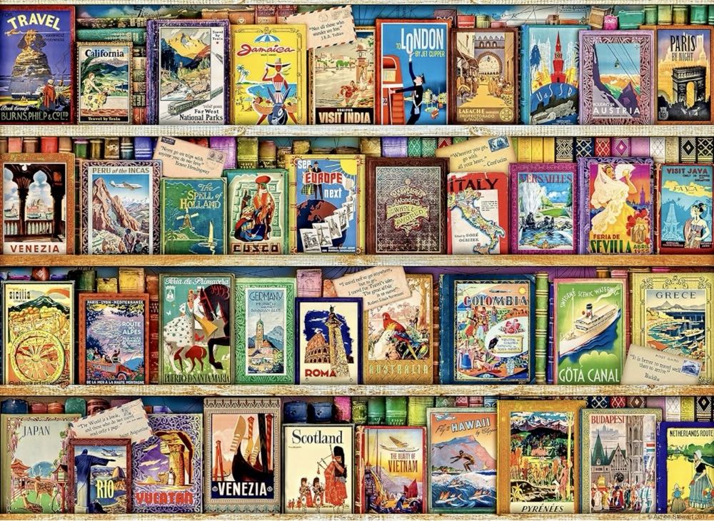 Vintage Travel Guides - Ravensburger puzzle collectible [Barcode 4005556147526] - Main Image 2