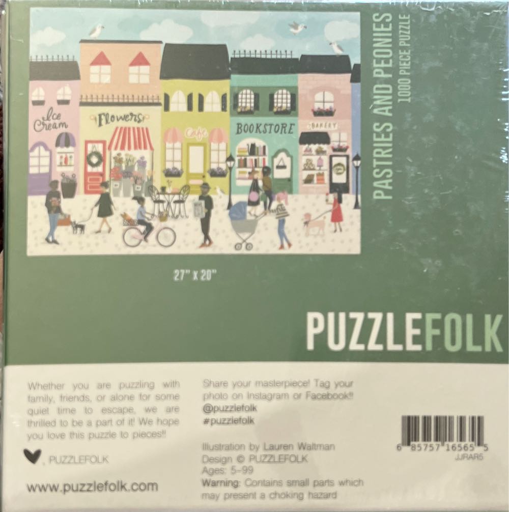Pastries & Peonies ✅🚪📸 - Puzzle Folk puzzle collectible [Barcode 685757165655] - Main Image 2