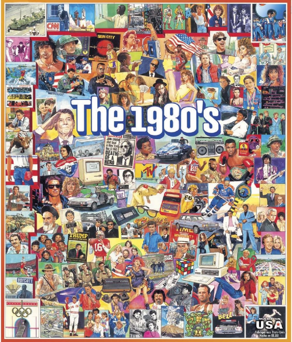 The 1980s 🆕 - White Mountain puzzle collectible [Barcode 724819254439] - Main Image 2