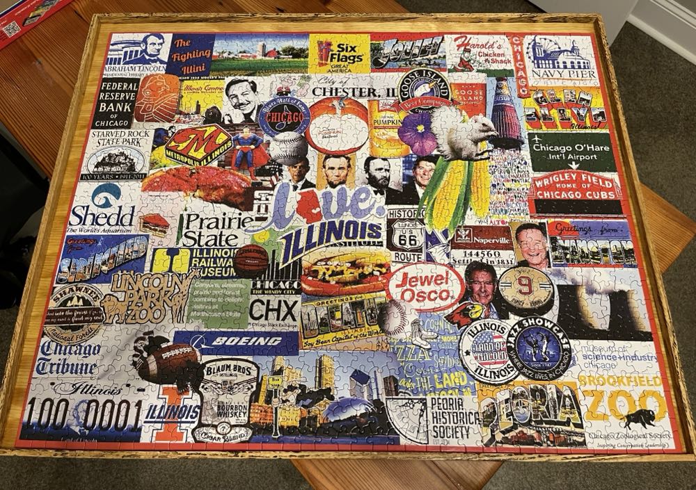 I Love Illinois- - White Mountain puzzle collectible [Barcode 724819267347] - Main Image 2