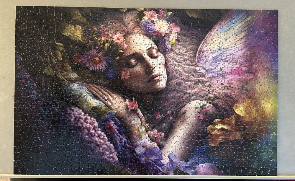 Bed of Flowers - SunsOut puzzle collectible [Barcode 796780510326] - Main Image 2