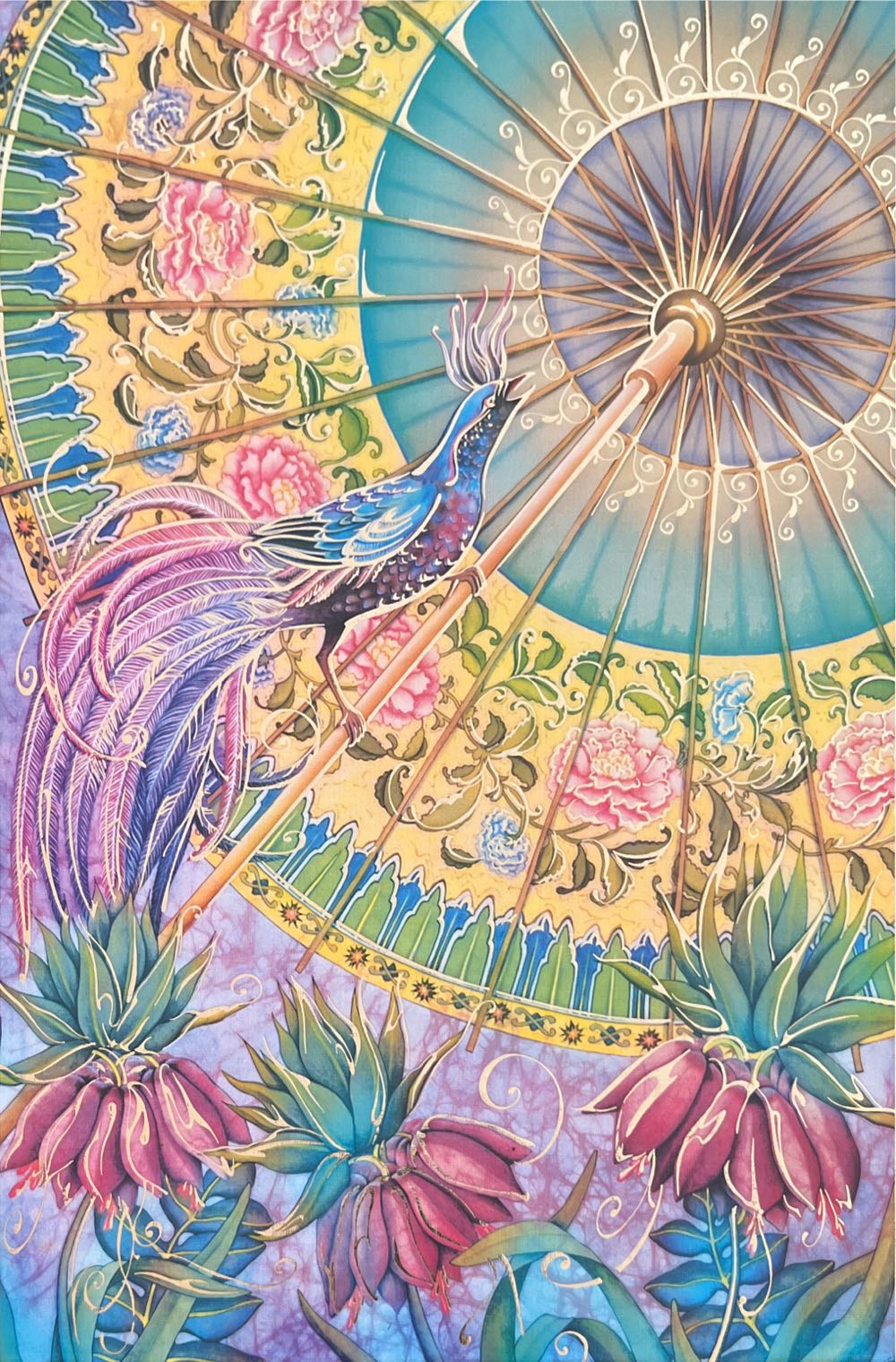 Dream Oriënt Bird With Parasol 🟦 - Clementoni puzzle collectible [Barcode 8005125390571] - Main Image 2