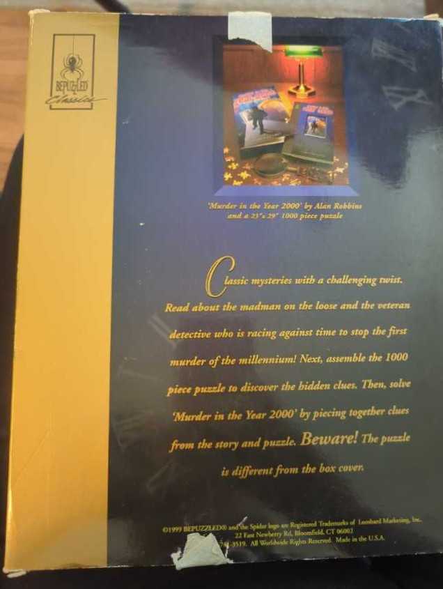 NFS Mystery Jigsaw: Murder In The Year 2000 C - BePuzzled Mystery 🚫 puzzle collectible [Barcode 023332005284] - Main Image 2