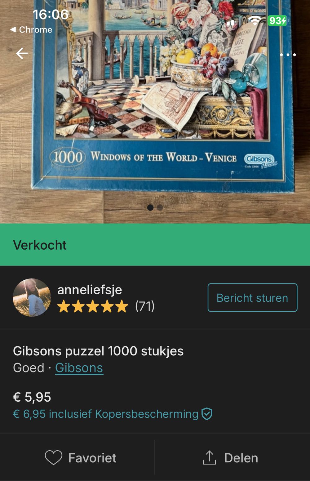 Windows Of The World Venice Scannen - Gibsons puzzle collectible - Main Image 4