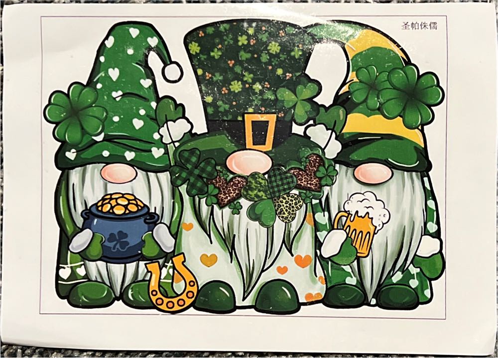 St Patrick’s Day Gnomes Wooden Puzzle - 758, 1/5/25-SOLD - Unknown puzzle collectible - Main Image 2