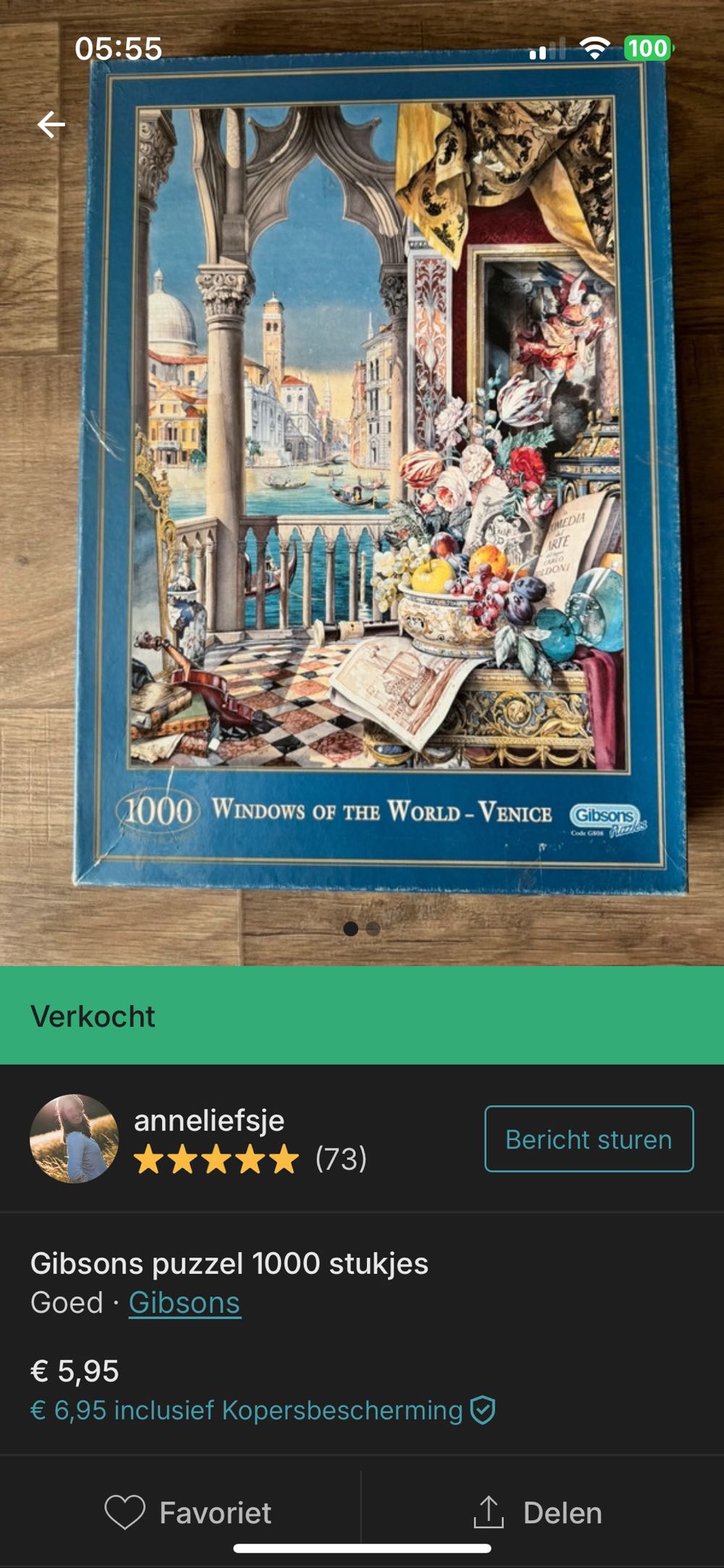Windows Of The World Venice - Gibsons puzzle collectible [Barcode 5012269008081] - Main Image 4