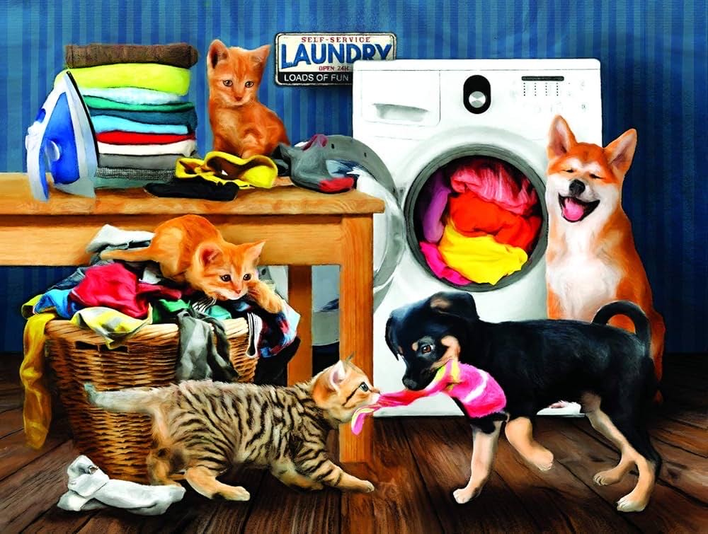 Laundry Room Laughs** - SunsOut puzzle collectible [Barcode 796780289307] - Main Image 2