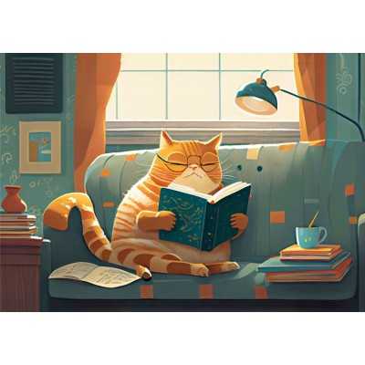 Cat & Books - Yazz Puzzle puzzle collectible [Barcode 8699375067828] - Main Image 2