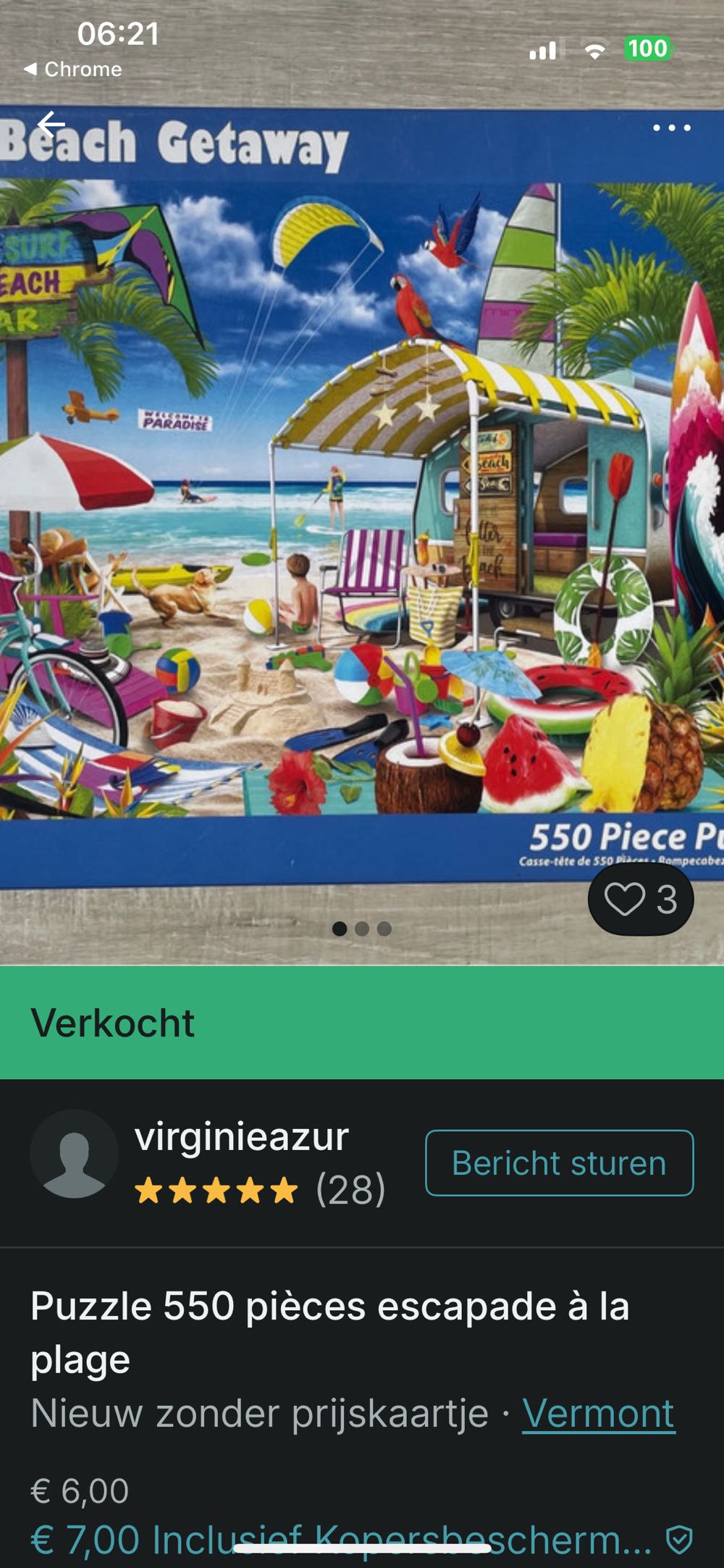 Beach Getaway - Vermont Christmas Company puzzle collectible [Barcode 819273024527] - Main Image 4