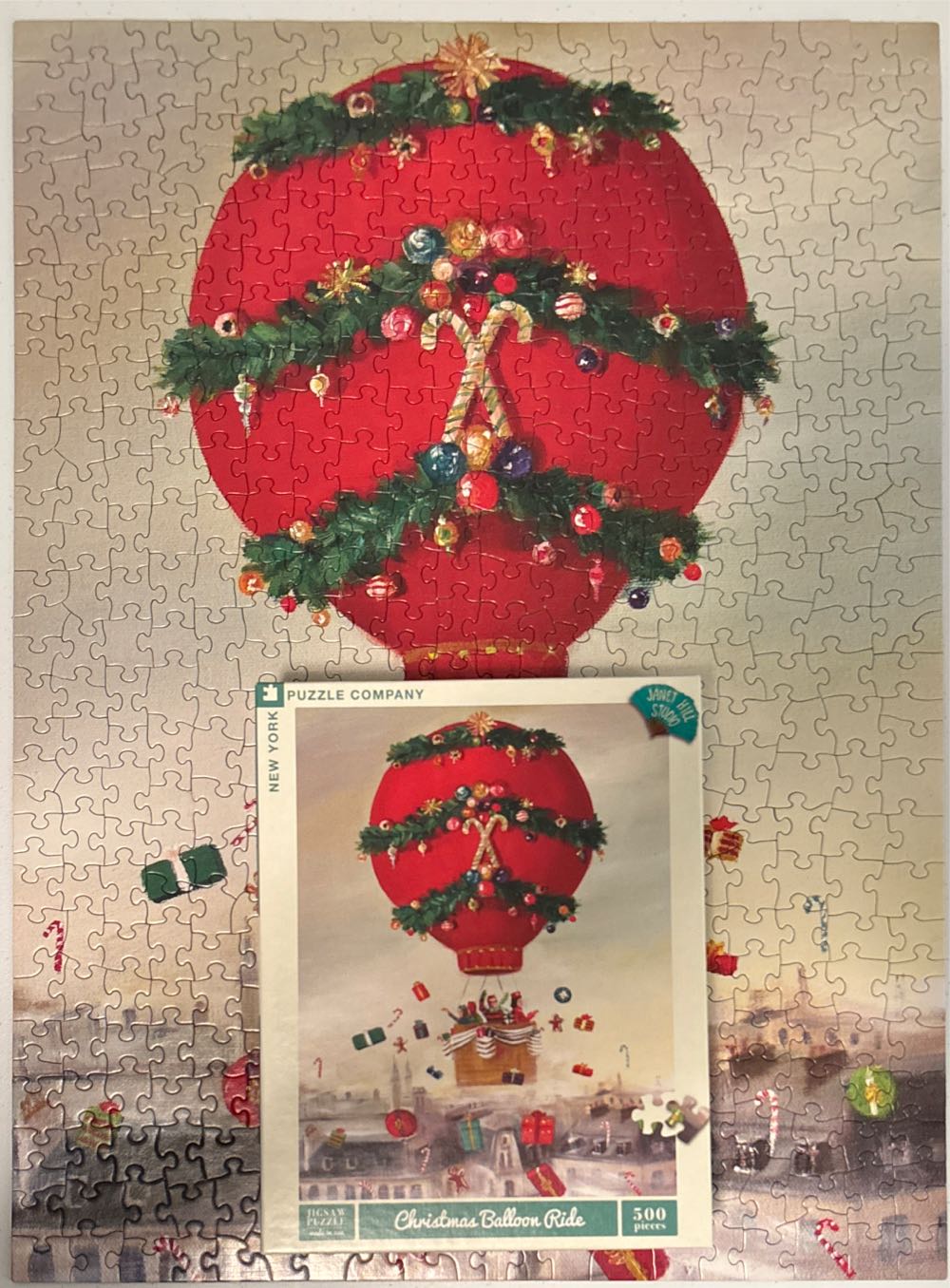 Christmas Balloon Ride - New York Puzzle Company puzzle collectible [Barcode 840291700216] - Main Image 2