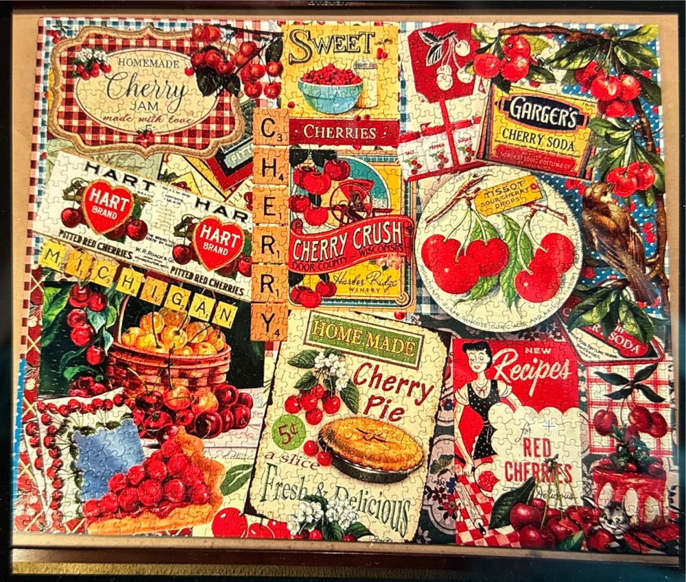 Z-Cherries -Sold - White Mountain puzzle collectible - Main Image 2
