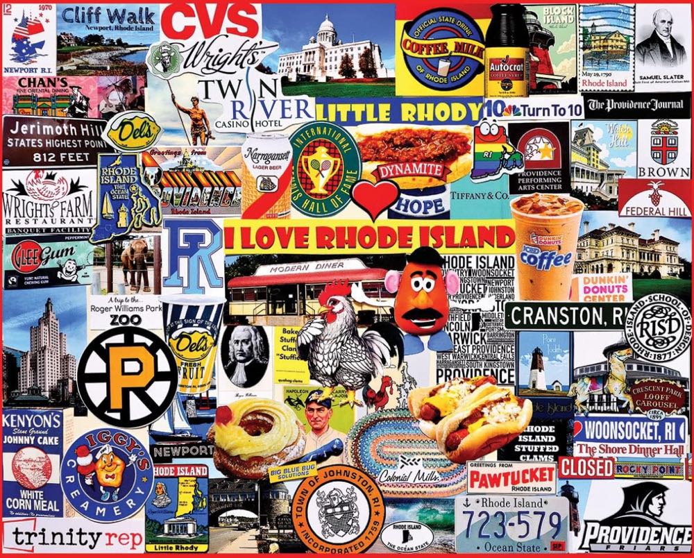 I Love Rhode Island • - White Mountain puzzle collectible [Barcode 724819265497] - Main Image 2