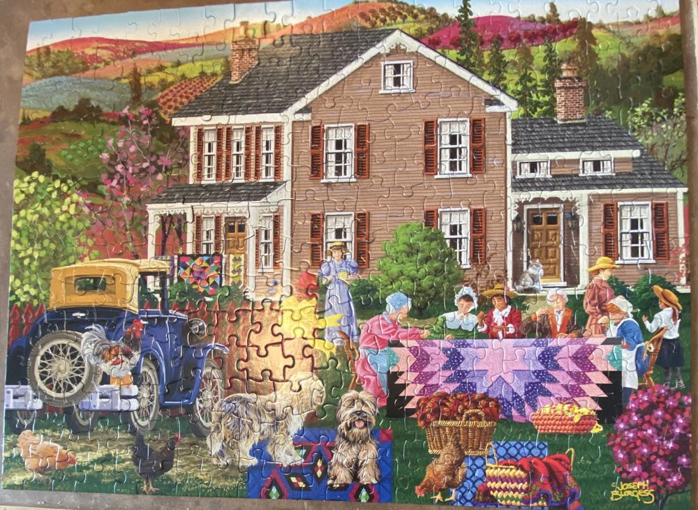 Quilting Bees - SunsOut puzzle collectible [Barcode 796780389601] - Main Image 2