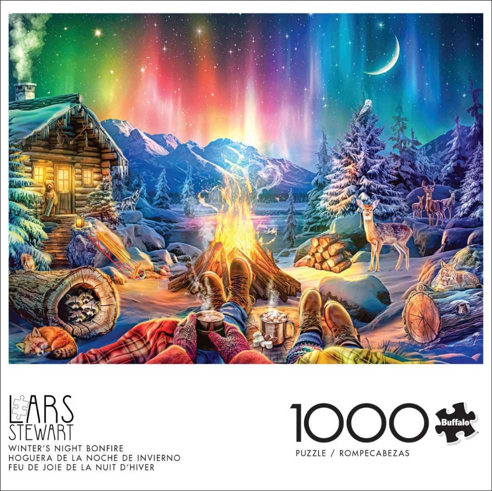 Winter’s Night Bonfire - Buffalo puzzle collectible [Barcode 079346138074] - Main Image 2
