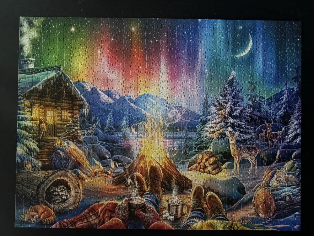 Winter’s Night Bonfire - Buffalo puzzle collectible [Barcode 079346138074] - Main Image 3