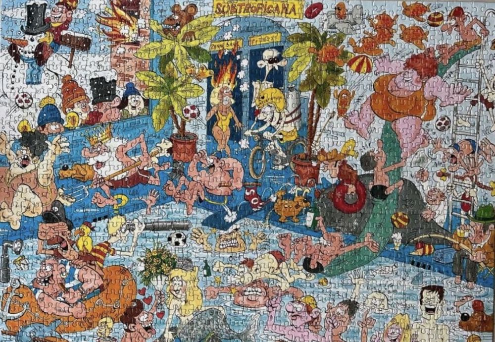 Elfstedentocht - Vakantiebeurs - Tropisch Zwemparadijs - Roy Vogelzang puzzle collectible [Barcode 970489809] - Main Image 3