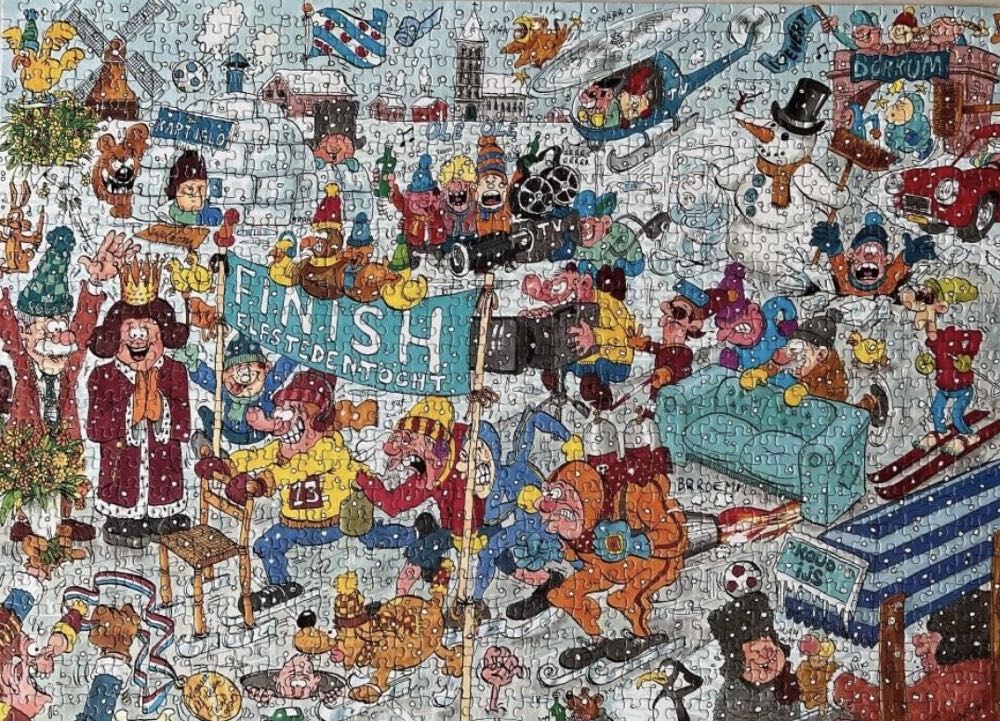 Elfstedentocht - Vakantiebeurs - Tropisch Zwemparadijs - Roy Vogelzang puzzle collectible [Barcode 970489809] - Main Image 4