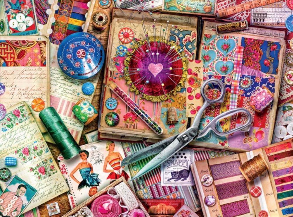 Aimee : Vintage Fabrics & Notions - Buffalo puzzle collectible [Barcode 079346127252] - Main Image 2