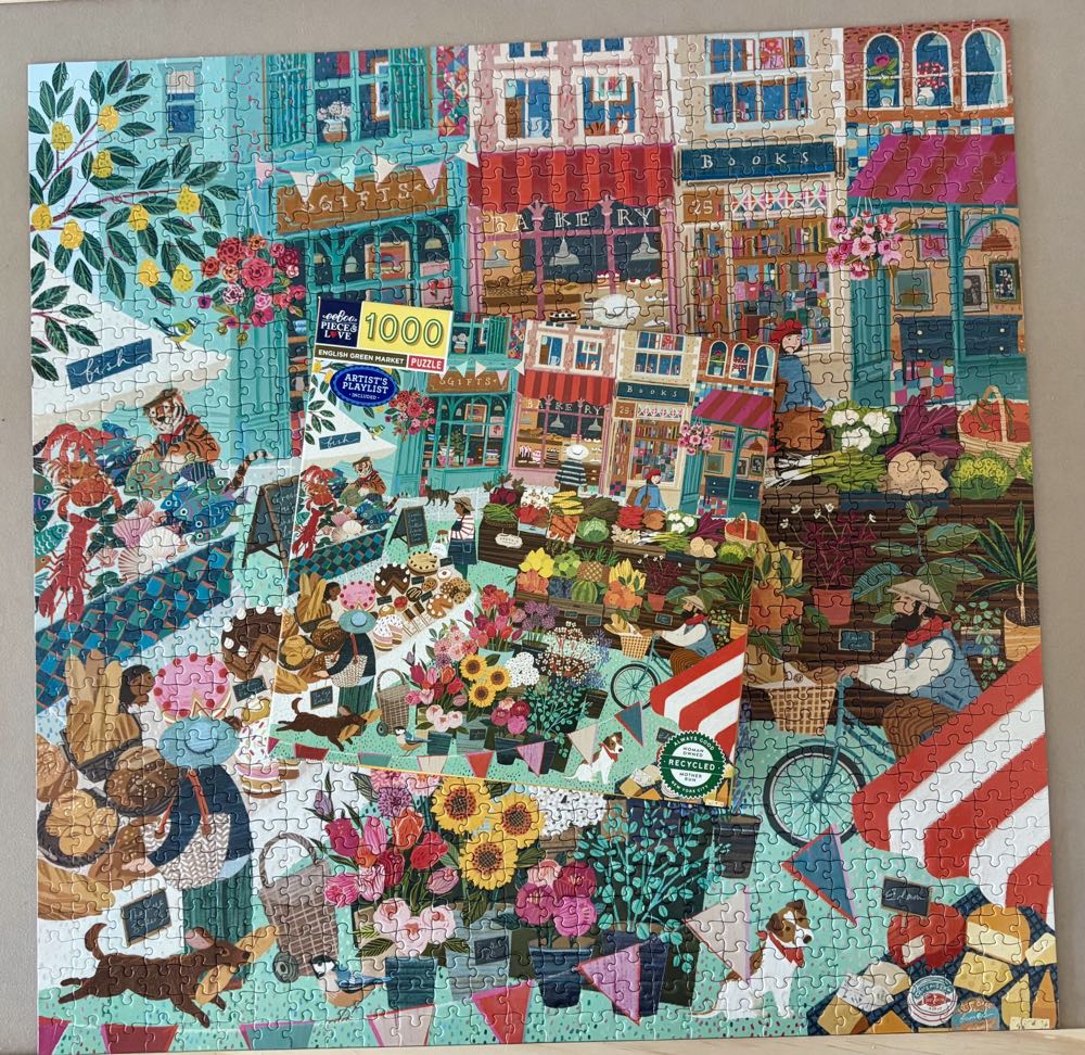 English Green Market - Eeboo puzzle collectible [Barcode 689196515958] - Main Image 3