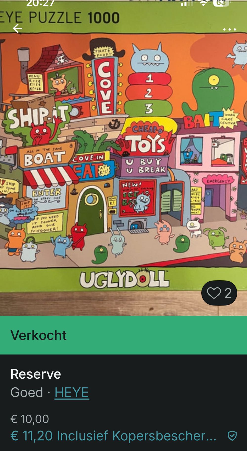 Ugly Doll - Heye Puzzle puzzle collectible [Barcode 4001689296438] - Main Image 4