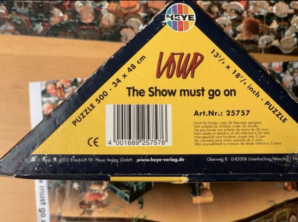 The Show Must Go On  (RARE) - Heye Puzzle puzzle collectible [Barcode 4001689257576] - Main Image 4