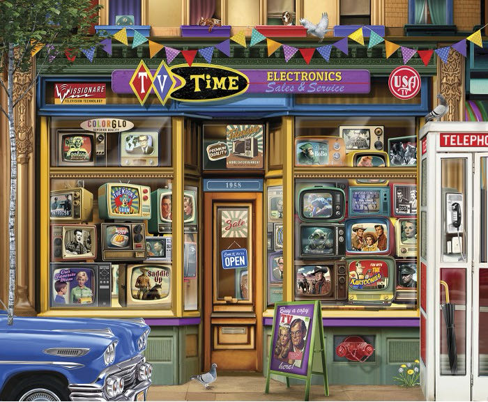 TV Time - SunsOut puzzle collectible [Barcode 796780314177] - Main Image 2