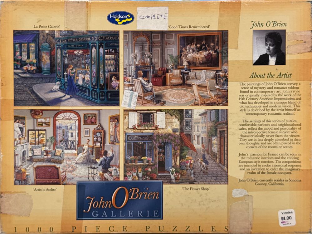 John O’Brien Gallerie - The Flower Shop - Holdson puzzle collectible [Barcode 9414131083619] - Main Image 2