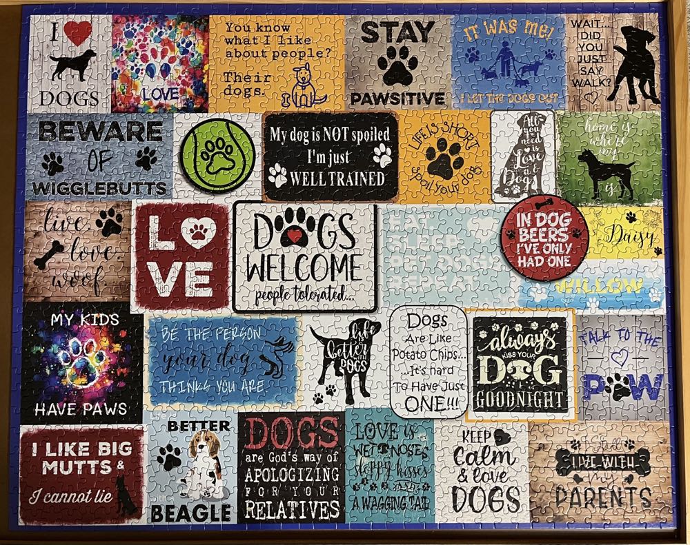 I Love Dogs🧩 - White Mountain puzzle collectible [Barcode 724819267743] - Main Image 2