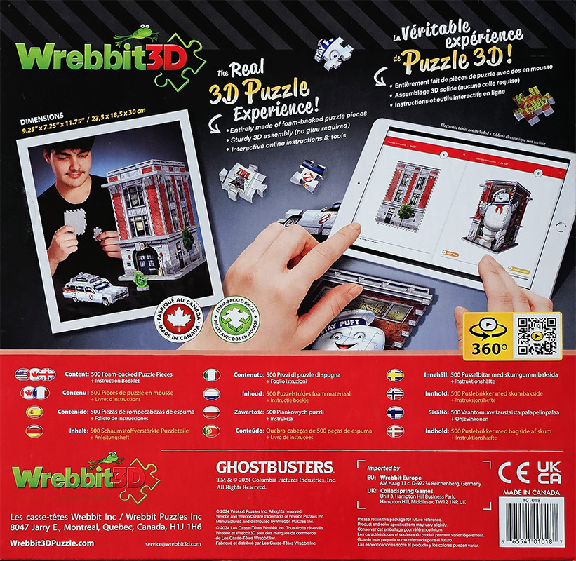 Ghostbusters Firehouse Headquarters - Wrebbit Puzzle 3D puzzle collectible [Barcode 665541010187] - Main Image 2
