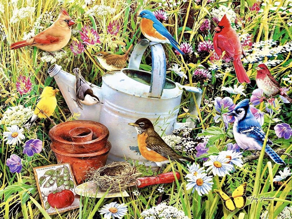 Garden Birds - From Cheryl - Ceaco puzzle collectible [Barcode 021081241885] - Main Image 2
