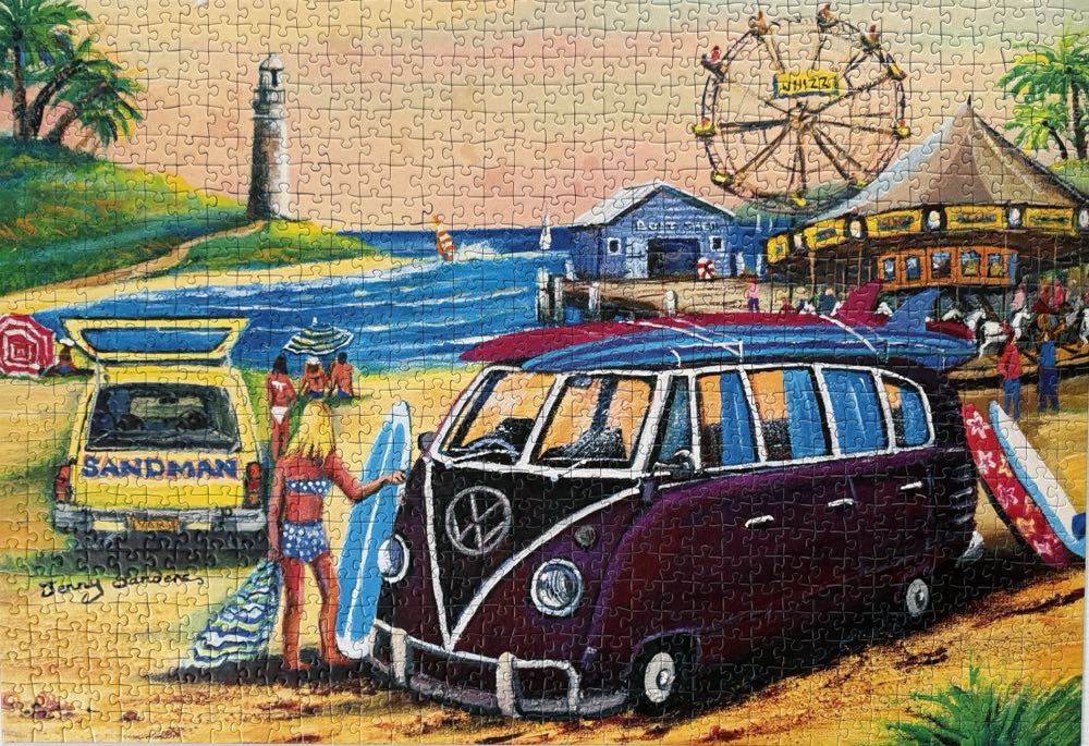 Purple Kombi At The Fair - Blue Opal 🇦🇺 puzzle collectible [Barcode 633793020322] - Main Image 2