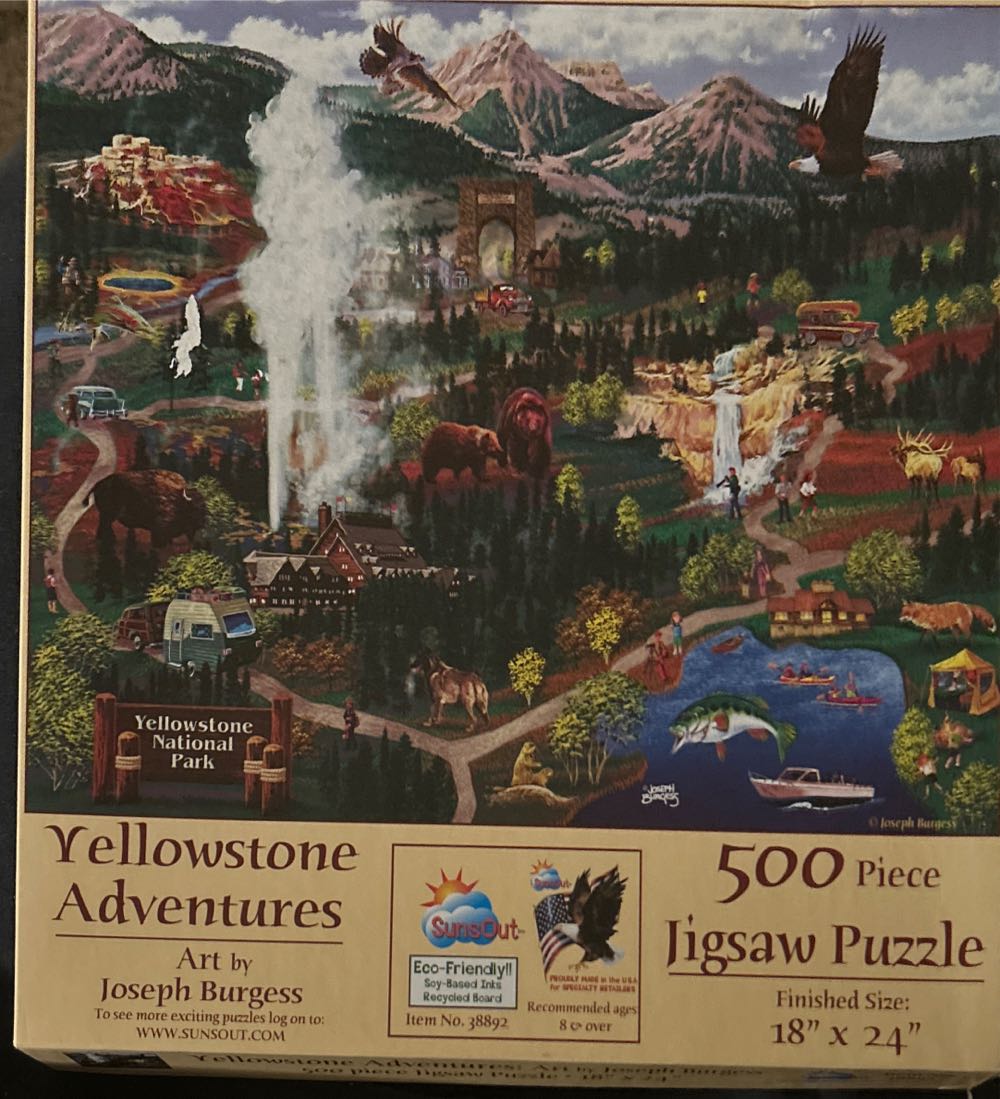 Yellowstone Adventures Add Completed Picture - SunsOut puzzle collectible [Barcode 796780388925] - Main Image 2