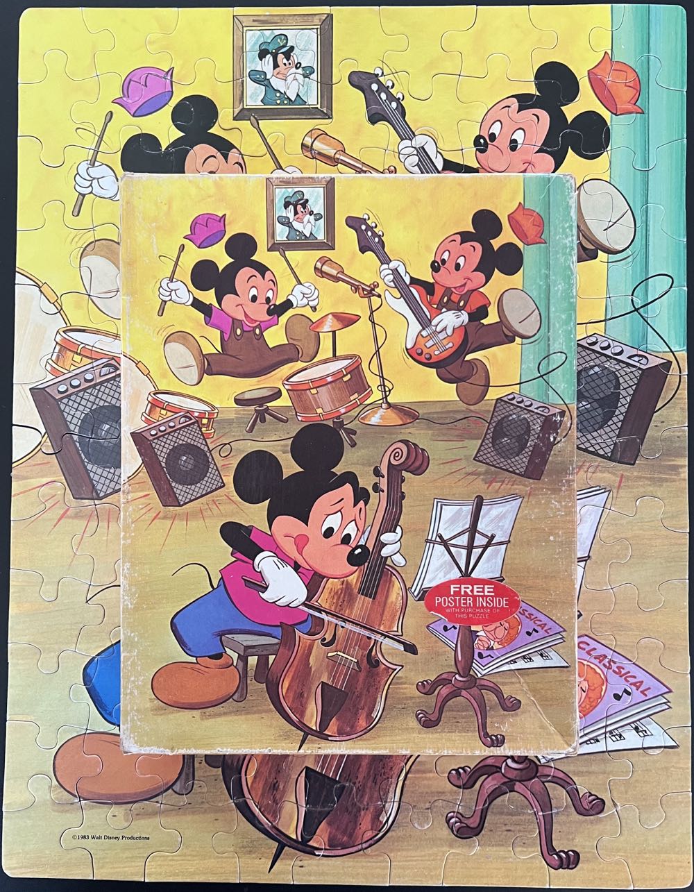 Mickey Mouse-SOLD - Golden puzzle collectible [Barcode 033500046490] - Main Image 4
