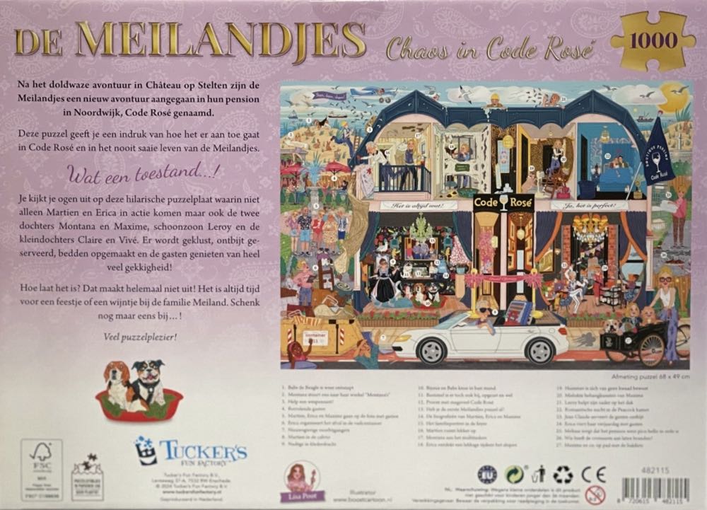 Meilandjes: Chaos In Code Rosé🟦 - Tuckers Fun Factory puzzle collectible [Barcode 8720615482115] - Main Image 4