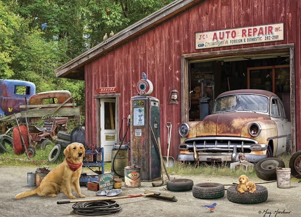 Auto Repair - Cobble Hill puzzle collectible [Barcode 625012450836] - Main Image 2