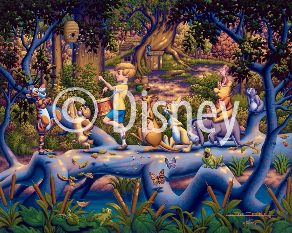 Winnie the Pooh : A Heroes Parade - Dowdle Folk Art puzzle collectible [Barcode 671095004930] - Main Image 2