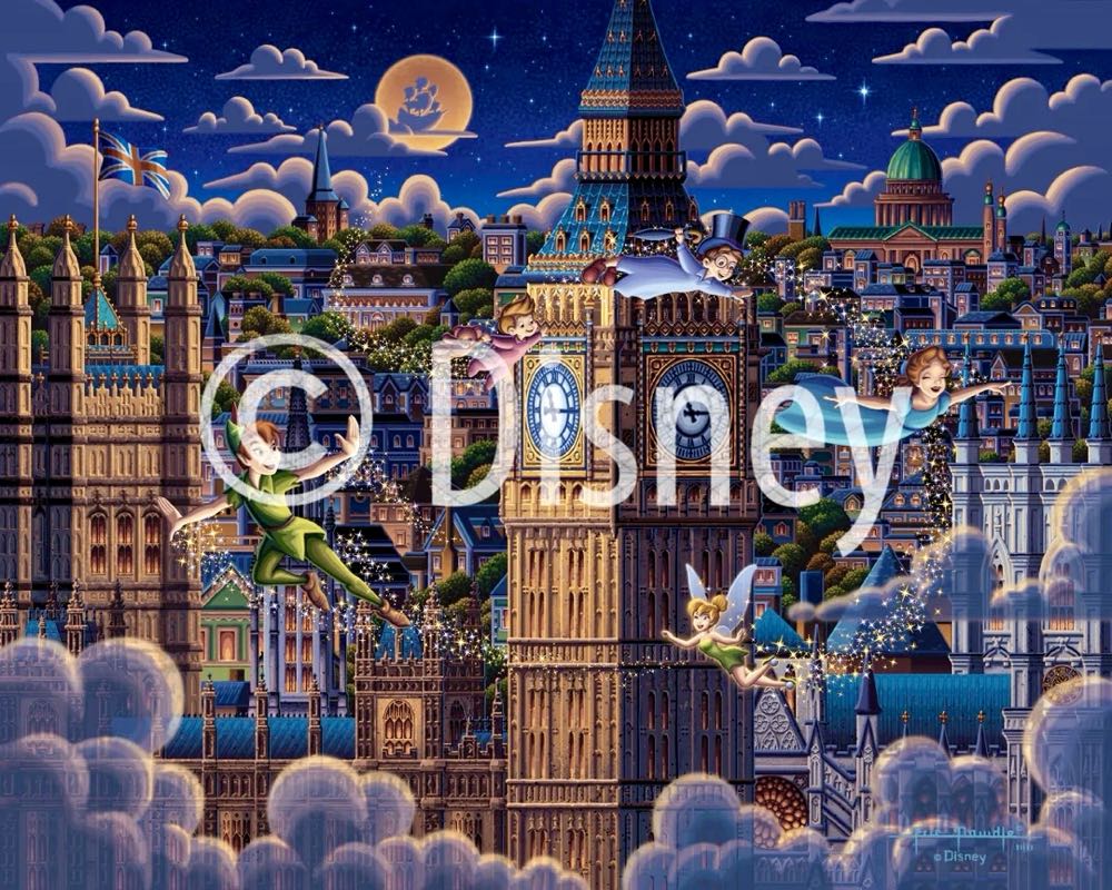 Peter Pan : Learning to Fly 🆕 - Dowdle Folk Art puzzle collectible [Barcode 671095005012] - Main Image 2