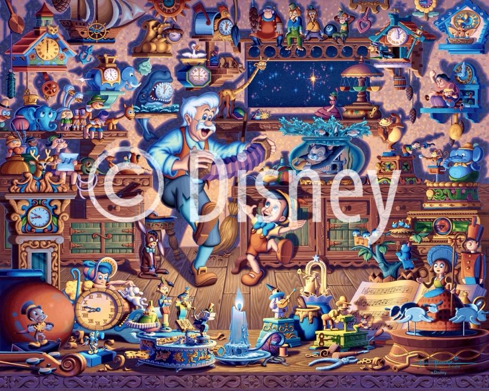 Pinocchio : Dreams Come True 🆕 - Dowdle Folk Art puzzle collectible [Barcode 671095004909] - Main Image 2