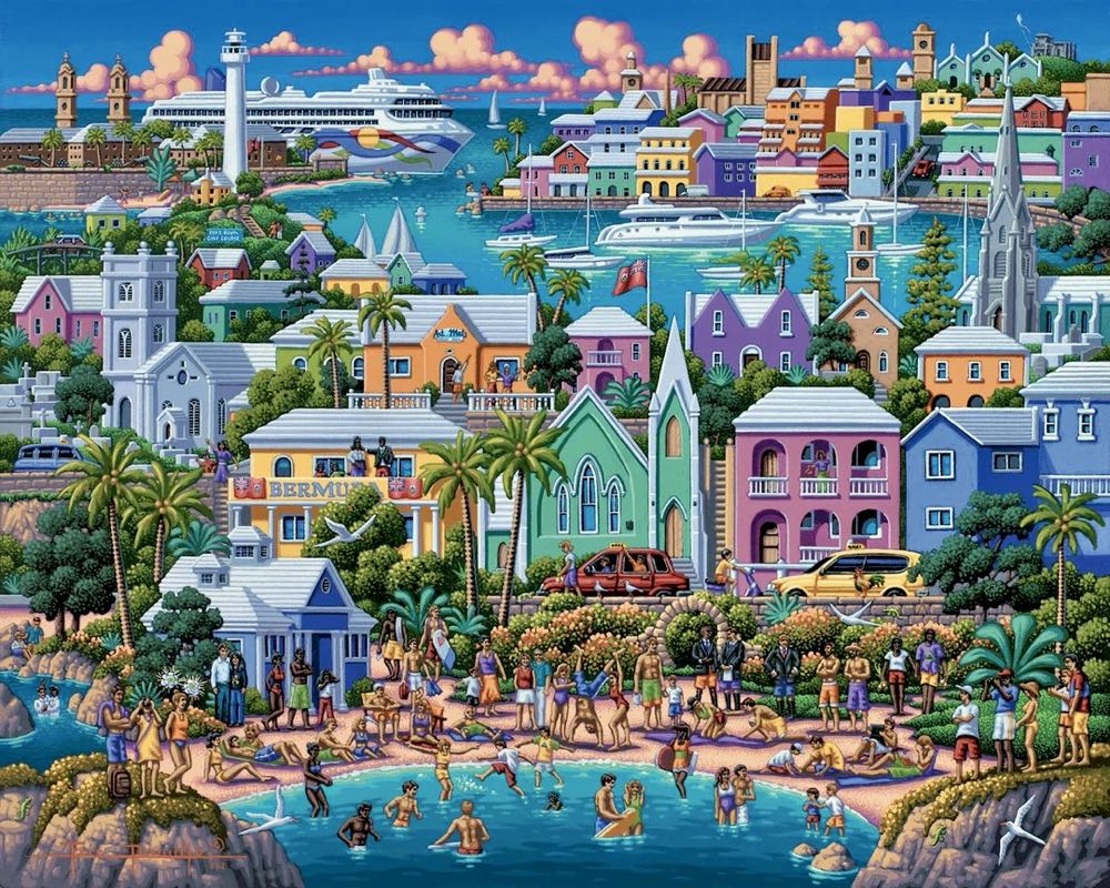 Bermuda 🆕 - Dowdle Folk Art puzzle collectible [Barcode 671095203395] - Main Image 2