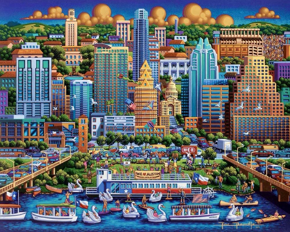 Austin 🆕 - Dowdle Folk Art puzzle collectible [Barcode 671095004169] - Main Image 2