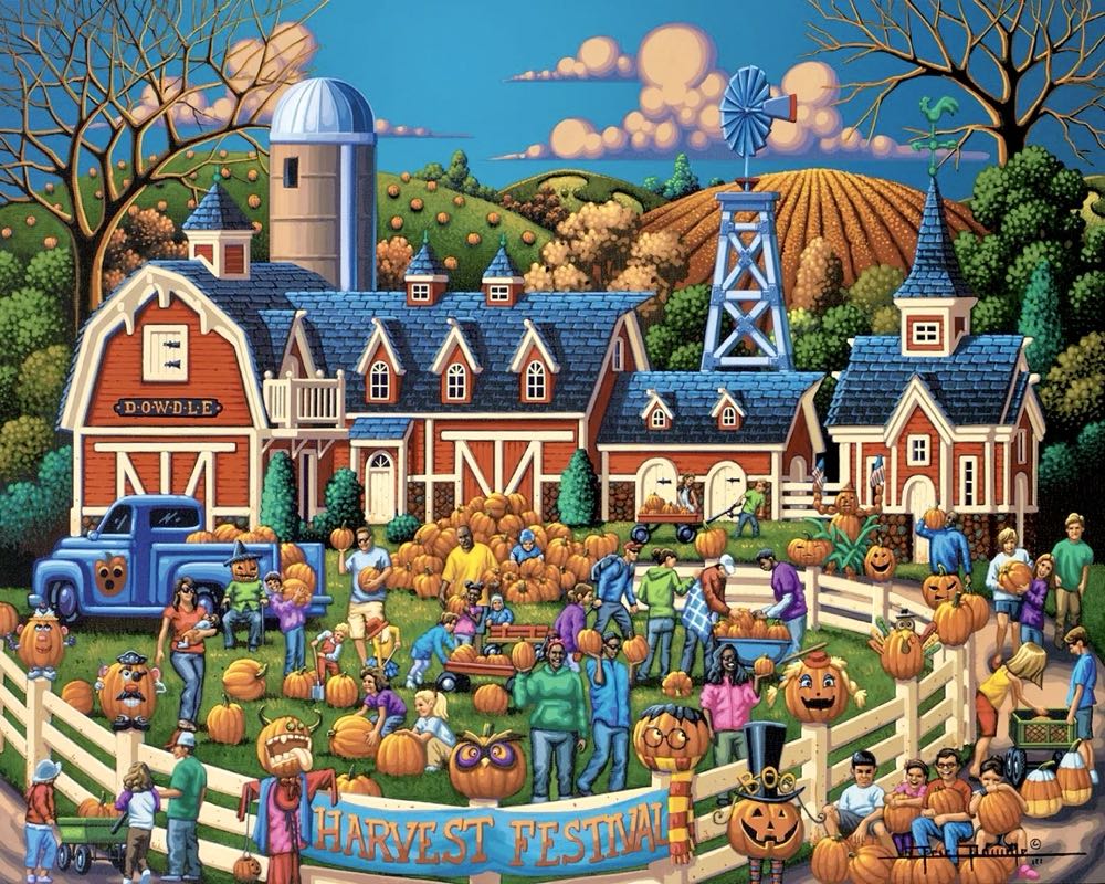Harvest Festival 🆕 - Dowdle Folk Art puzzle collectible [Barcode 671095203715] - Main Image 2