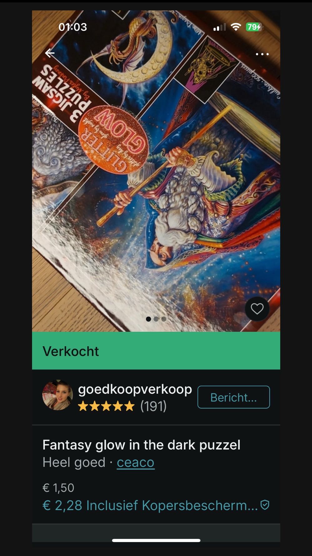 Glitter & Glow - Ceaco puzzle collectible [Barcode 021081035644] - Main Image 4