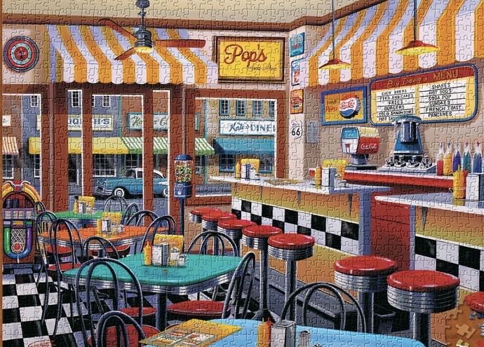 Pops Soda Fountain - MasterPieces puzzle collectible [Barcode 0070598831829] - Main Image 3