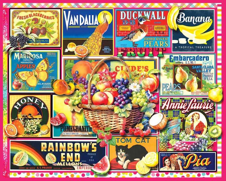 Fruit Basket - White Mountain puzzle collectible [Barcode 724819267682] - Main Image 2