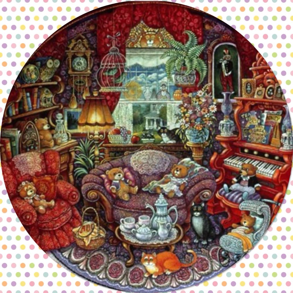 Tea Time With Teddy 🔴 (Verkocht 🛍️) - FX Schmid puzzle collectible [Barcode 099252912506] - Main Image 2